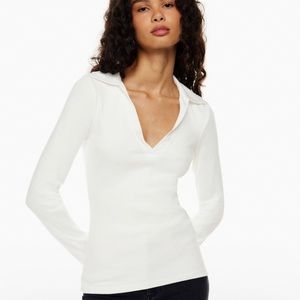 Aritzia The Kaye Polo Longsleeve (M)